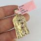 Real 14k Solid Chain Jesus Head Charm Set Miami Cuban 3mm Necklace Pendant