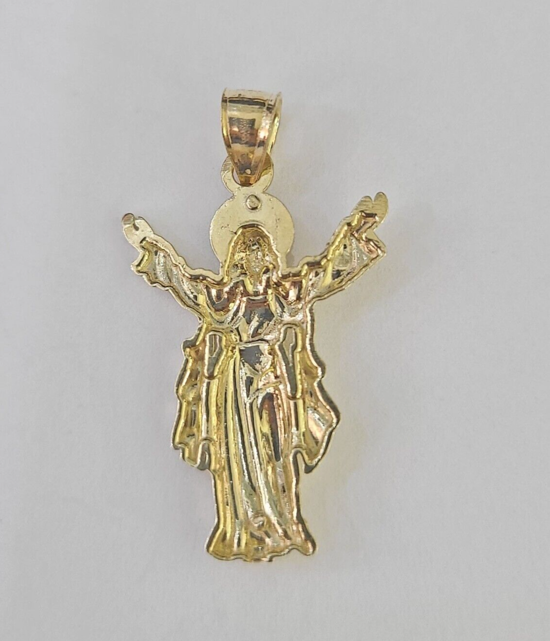 Real 10K Jesus Full Body Pendant Charm Genuine Religious Yellow Gold