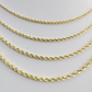 Real 14k Gold Rope Chain Necklace 2mm 2.5mm 3mm 4mm Yellow 14kt Men Women