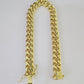 Real 10k Miami Cuban Link Bracelet Gold 10mm 8" Box Lock 10kt Yellow Gold