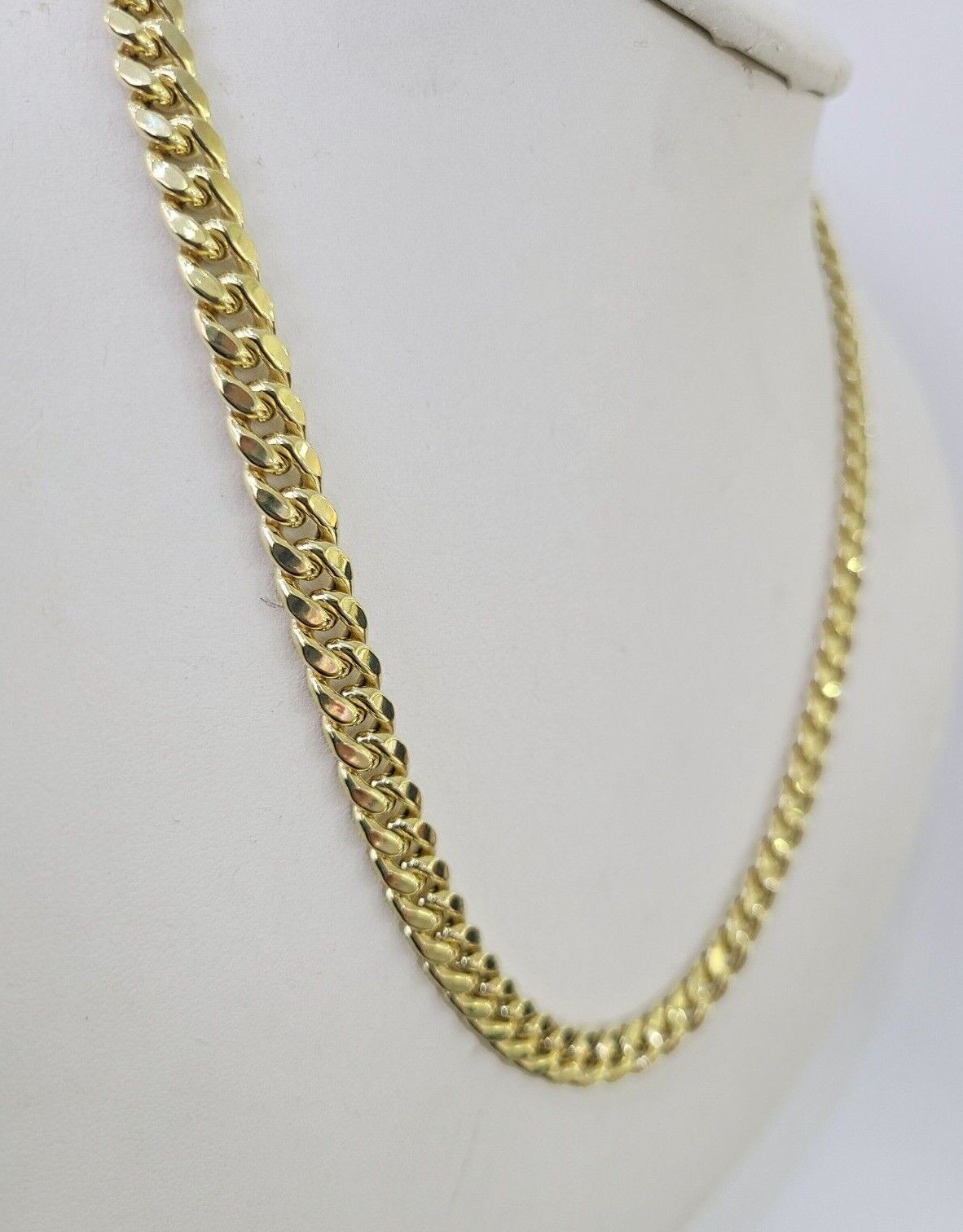 10k Miami Cuban Link Chain Yellow Gold 7mm Necklace 18-28 Inches Real