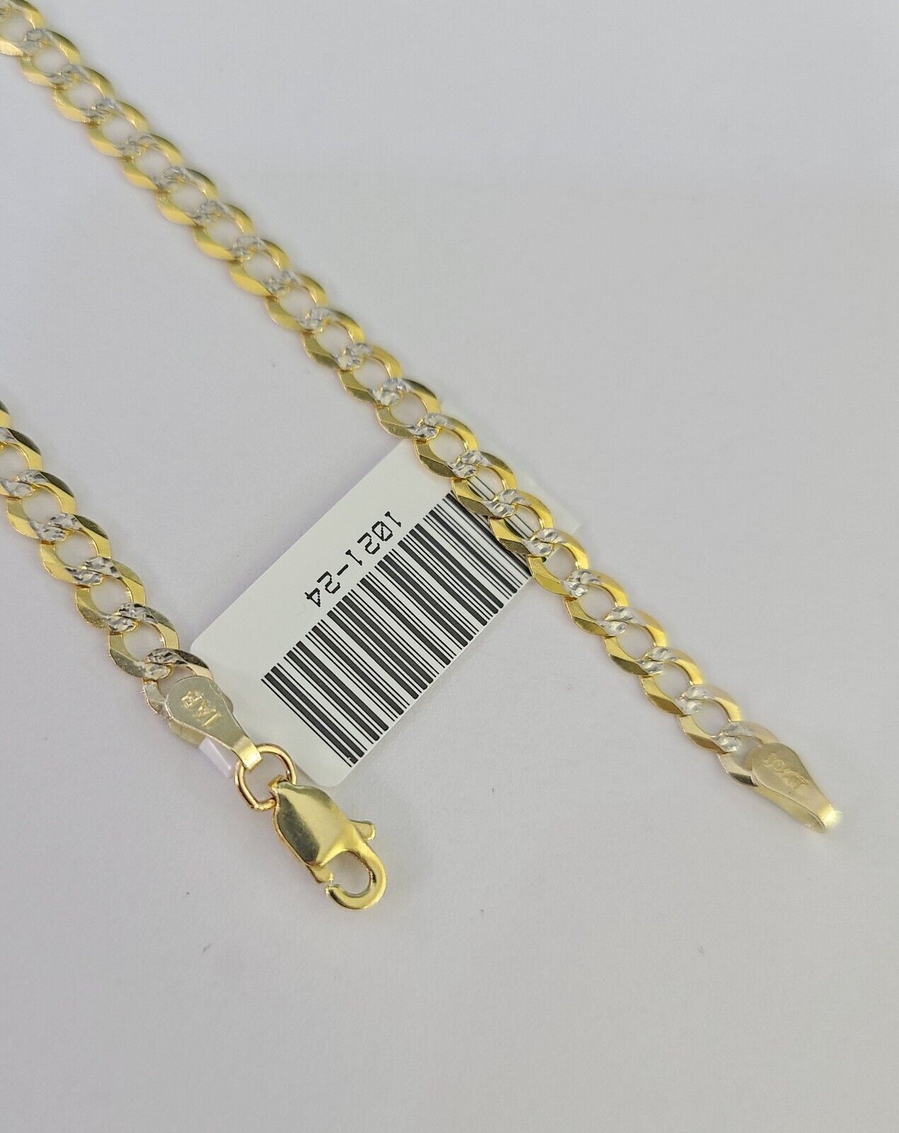 Real 10K Solid Cuban Curb Link Bracelet Yellow Gold Diamond Cuts 3.5mm 6" Kids