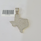 10k Yellow Gold Diamond Texas Map Charm Men Women Pendant Genuine 1.5" Real