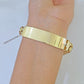 10k Solid Yellow Gold Chino ID Bracelet Size 8" 9mm Inches Box Lock Real 10kt