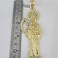 10K Franco Chain Saint Reaper Pendant Charm Necklace 20"-26" 5mm Gold SET Yellow