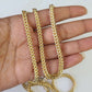 14K Franco Chain Necklace 18" 20" 22" 4mm Yellow Gold Diamond Cut Real