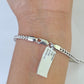 Real 10K Franco Bracelet White Gold 3mm 8.5Inch Lobster Lock Genuine