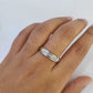 REAL 14k Diamond Ring White Gold Ladies Men Trio SET Wedding Engagement Genuine