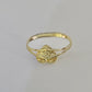 Real 10k Nugget Heart Ring Band Wedding Engagement Women Yellow Gold