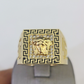 Real 10k Ring Medusa Head Fancy Black Design Yellow Gold Men Casual 10kt