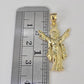 Real 10K Jesus Full Body Pendant Charm Genuine Religious Yellow Gold