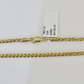 Real 10k Palm Chain 2.5mm Yellow Gold Wheat Necklace 24 inches