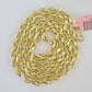 Real 14k Gold Rope Chain Necklace 3mm-6mm 20"-26" Inch Men Women Yellow 14kt