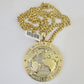 10K Miami Cuban Link Chain World is Yours Pendent Charm 6mm 20"-30" Necklace