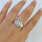 REAL 14k White Gold Diamond Ring Lab Created Wedding Engagement Mens Male