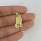 14k Figaro Chain Praying Hands Charm Pendant Gold 1.5mm 18"-24inch SET Necklace