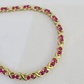 Real 10K Yellow Gold Pink Tennis Bracelet 4mm 7.5 Inches 10kt Gold