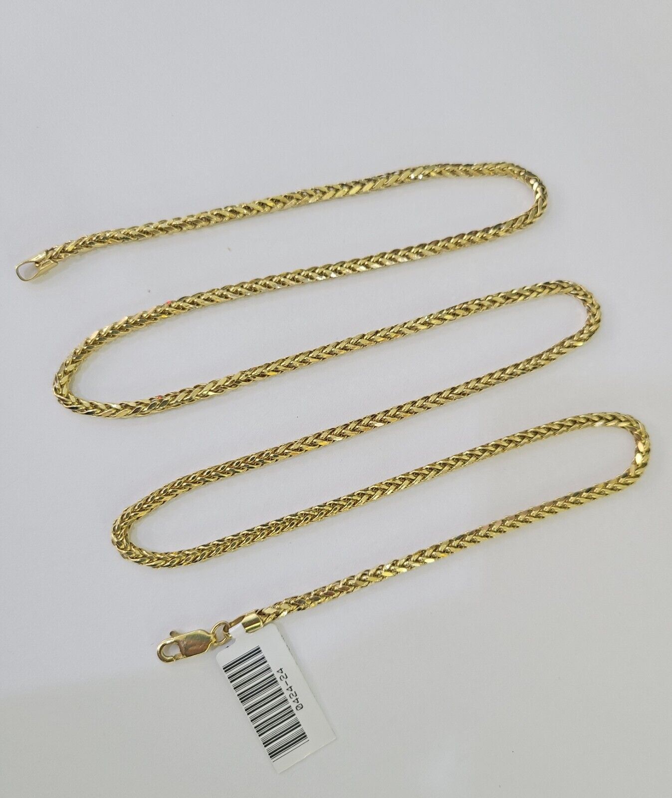 10K Gold Palm Chain 2.5mm 18" 20" 22" 24" 26" 28" Yellow Gold Real Men Women