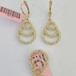 14k Chandelier Dangle Earrings Pendant Charm SET Yellow Gold Real Genuine 14Kt