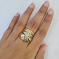 REAL 14k Diamond Ring Yellow Gold Ladies Men Trio SET Wedding Engagement Genuine