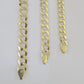 10k Solid Cuban Curb Link Necklace Chain Yellow Gold 8mm 9mm 10mm 20"-30"