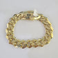 Real 10K Royal Monaco Bracelet Yellow Gold 9" Box Clasp 15mm Genuine