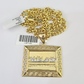 10k Last Supper Charm Miami Cuban Chain Pendant Set 5mm Necklace Yellow Gold