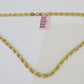 14k Real Solid Rope Chain Yellow Gold 4.5mm 18"-26" Inch Men Women Genuine