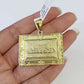 10K Gold Franco Chain Last Supper Charm Length 18-26 inches 3mm REAL Yellow