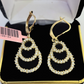 14k Chandelier Dangle Earrings Yellow Gold Push Back Real Women Genuine 14Kt