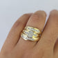 REAL 10k Diamond Ring Ladies Men Trio SET Wedding Engagement Genuine Yellow Gold