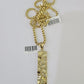 10k Gold Byzantine Necklace Nugget Charm 18-28 inches 3mm SET Chain Pendant 10kt