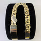 10k Solid Chino ID Bracelet Yellow Gold Size 8" 11mm Inches Box Lock Real 10kt