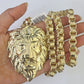 10k Gold Byzantine Necklace Lion Charm 20-30 inches 9mm REAL Yellow SET Chain