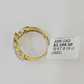 Real 10k Yellow Gold Diamond Ladies Ring Women Casual Engagement Wedding