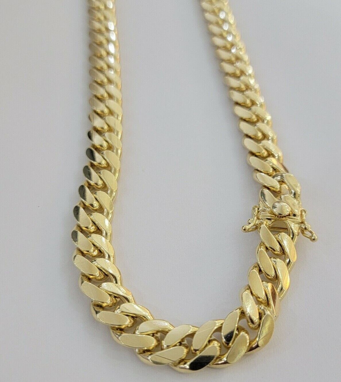 10k 15mm Miami Cuban Link Chain Necklace Yellow Gold 22-26 Inch Mens SOLID 10kt