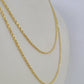 18k Real Solid Rope Chain Yellow Gold 2mm 20" Inch Genuine 18kt Necklace