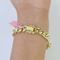 Real 14K Miami Cuban Bracelet Yellow Gold Box Clasp 8.5" Inch 10mm Link Hollow