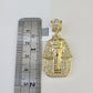 10k Miami Cuban Chain Pharaoh Charm Set 4mm 18"-28" Necklace Pendant Gold