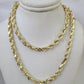 14k Real Rope Chain Yellow Gold 6mm 18"-28" Inch Men Women Genuine Necklace