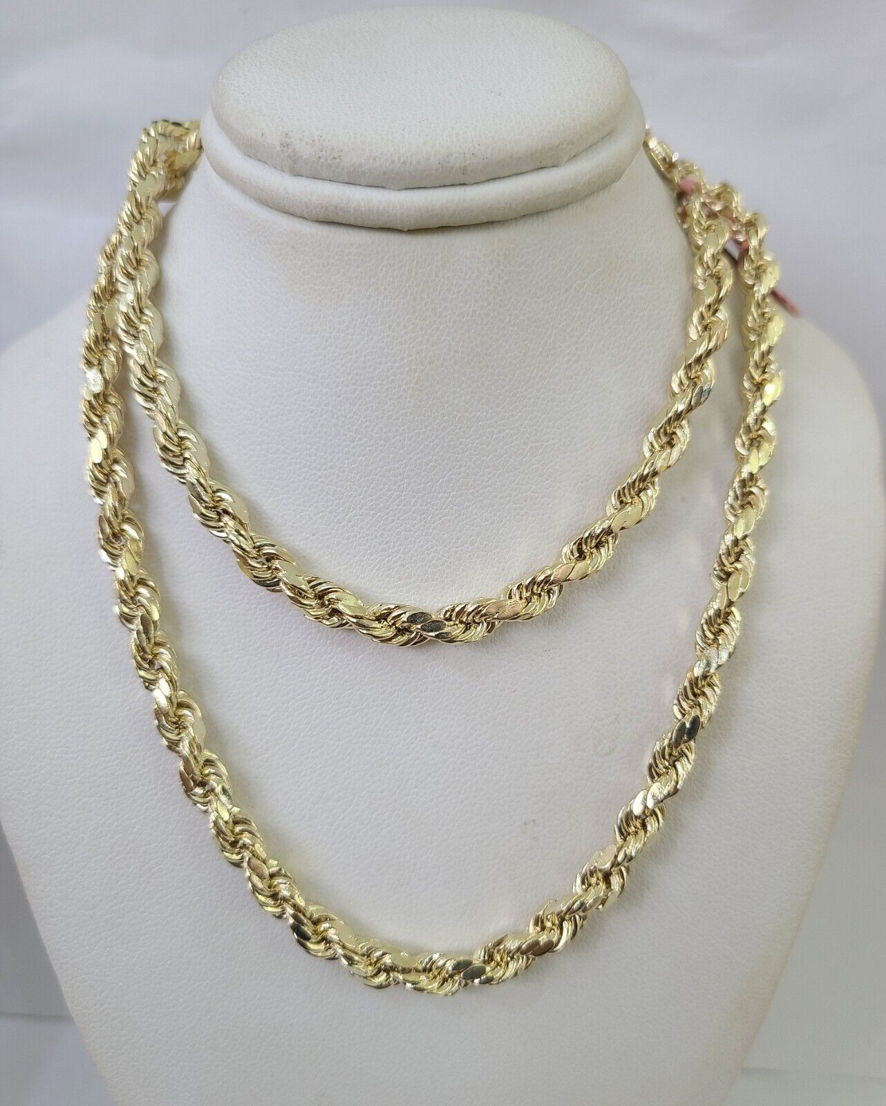 14k Real Rope Chain Yellow Gold 6mm 18"-28" Inch Men Women Genuine Necklace