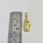 10k Rope Chain Virgin Mary Pendant 18"-30" Yellow Gold Set Charm Necklace 3mm