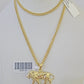 10K Gold Miami Cuban Chain Lion Charm Length 18"-26" 2.5mm REAL Yellow