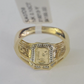 Real 10k Diamond Crown Mens Ring Band Yellow Gold Wedding Casual Genuine Natural