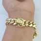 14K Miami Cuban Bracelet Yellow Gold Box Clasp 8" Inch 11mm Link