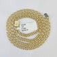 Real 10k Gold Chino ID Chain 4mm 20Inch Yellow Necklace Real Gold