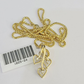 10K Solid Franco Chain Hearts Pendant Charm Necklace 16"-22" 1mm Gold Ladies