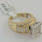 1CT Ladies Diamond Ring Real 10k Yellow Gold Diamond Cinderella Style GENUINE