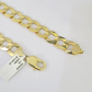 10k Solid Gold Cuban Curb Link Chain 12mm 28" Real Yellow Gold Real Necklace