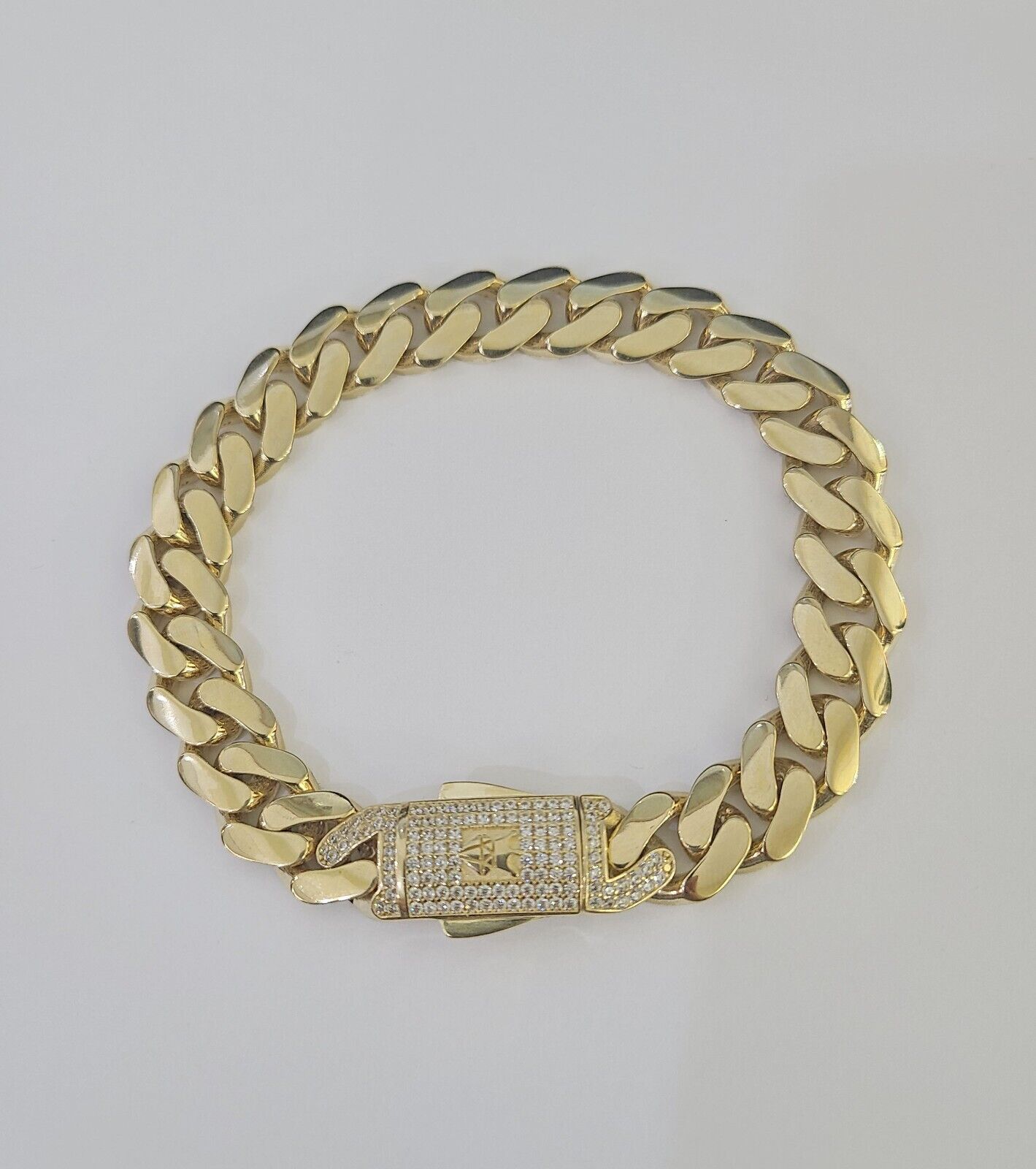 Real 14k Gold Monaco Bracelet 7mm-11mm 8"-8.5" 14kt Yellow